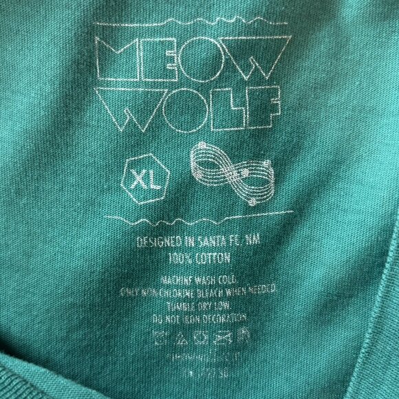 Graphic T-Shirt Meow Wolf Dark Green XL - Picture 4 of 4